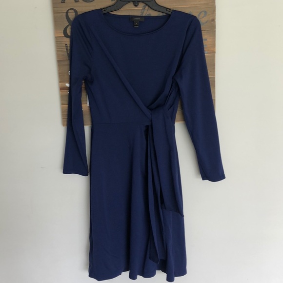 Jcrew Drapey Tie Wrap Dress - Picture 2 of 9